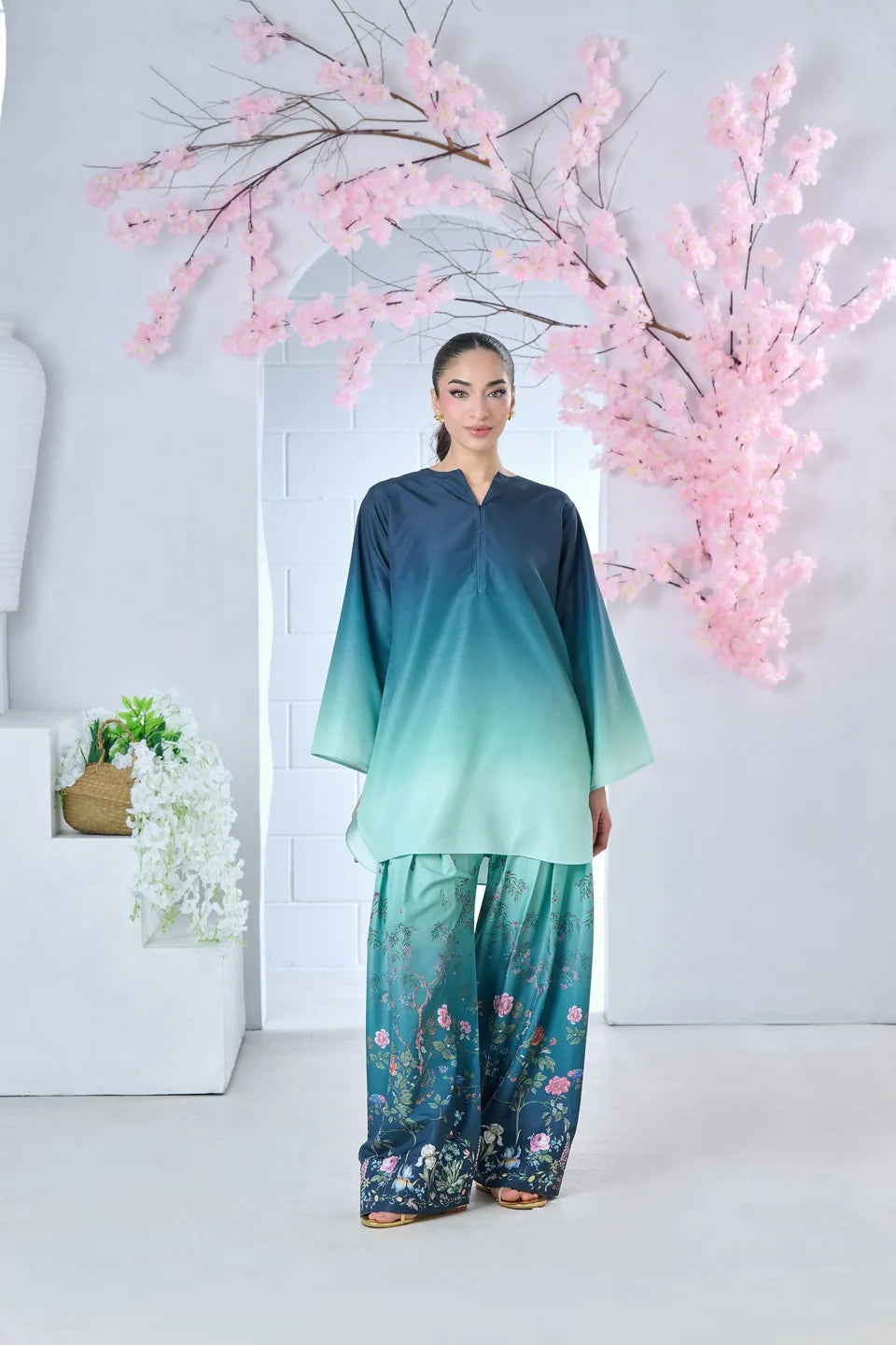 Marine Blossom 2-Piece Digital Printing