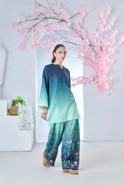 Marine Blossom 2-Piece Digital Printing