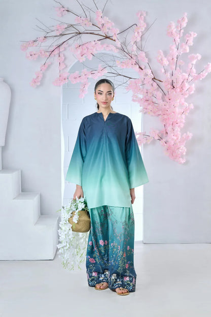 Marine Blossom 2-Piece Digital Printing