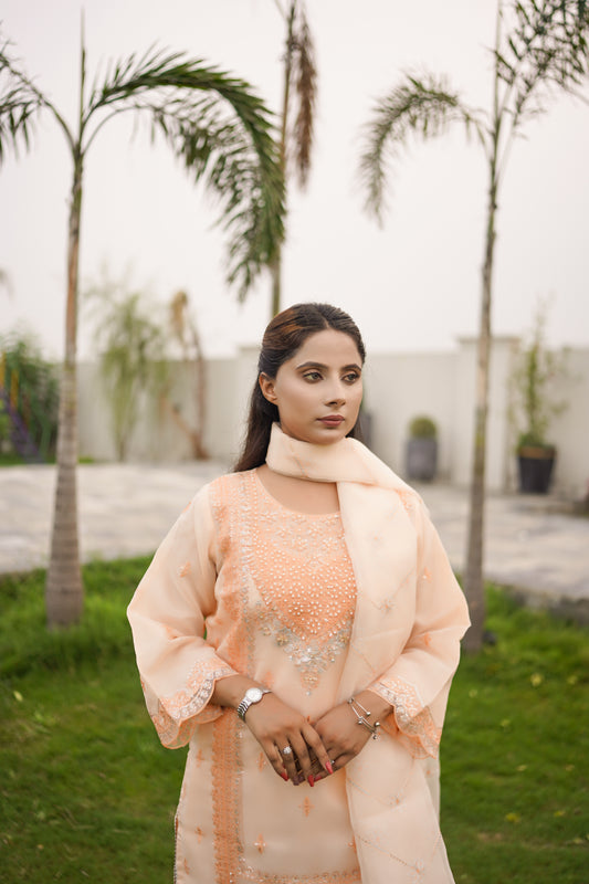 Aroosa – 3PC | Peach Blush
