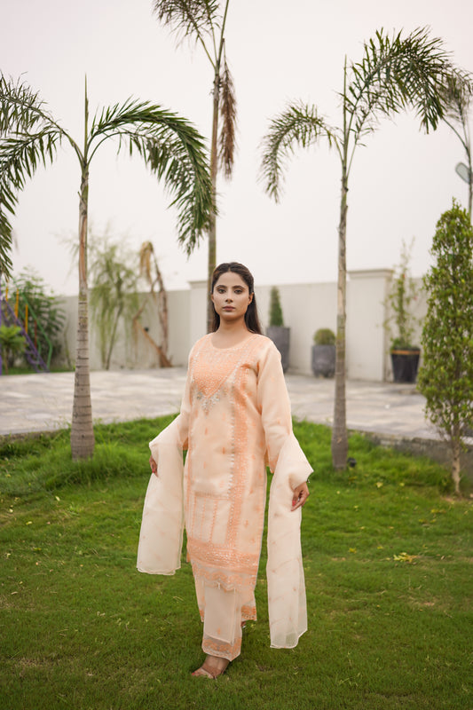 Aroosa – 3PC | Peach Blush