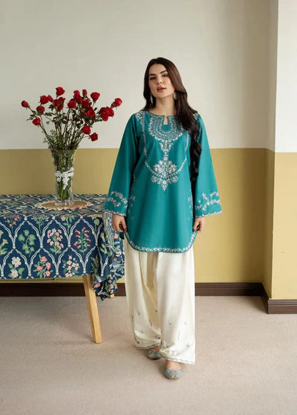 Teal Zarqaa 2-Piece Lawn Suit