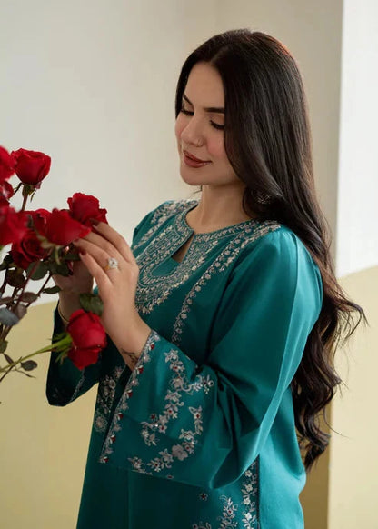 Teal Zarqaa 2-Piece Lawn Suit